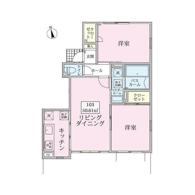 グランセレッソ湘南 103号室 間取り