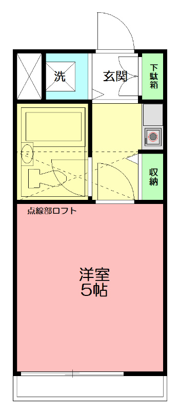 シャローム 208号室 間取り