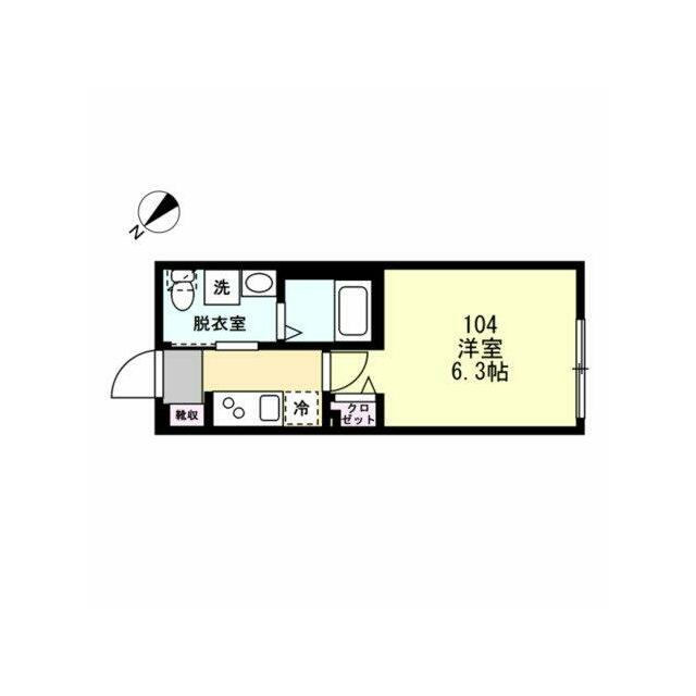 ベイルーム本鵠沼 104号室 間取り