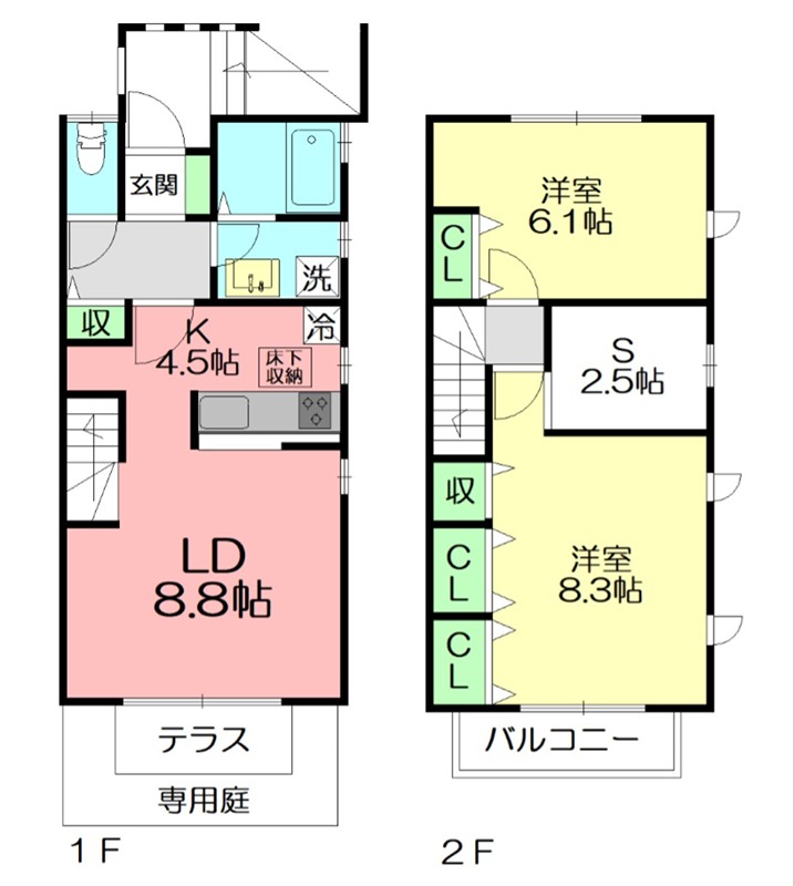 デザインコート鎌倉 A号室 間取り