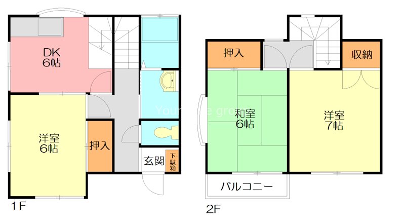 ALBA小田原 弐番館 1号室 間取り