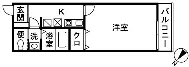 ミル シャンブル  202号室 間取り