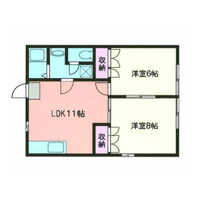 仲居ハイツⅢ 103号室 間取り