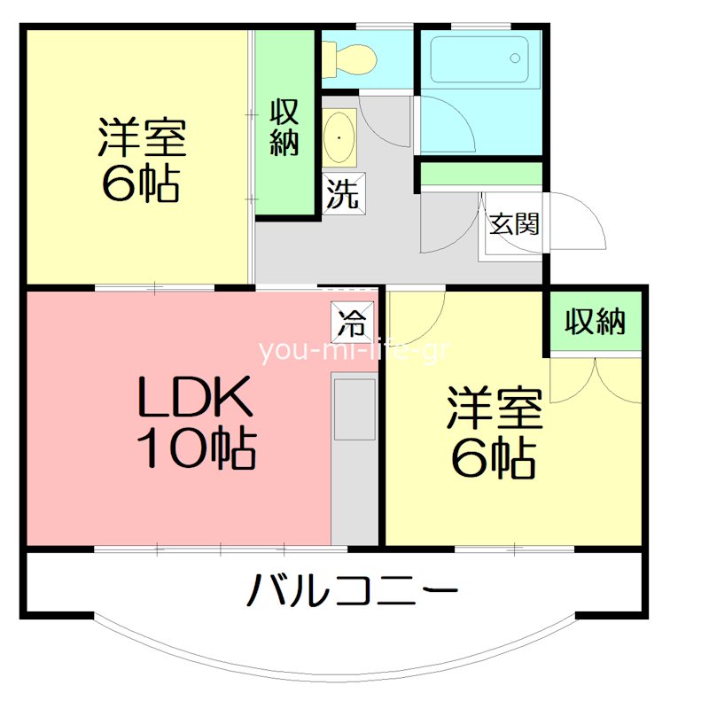 アメニティ桜川 206号室 間取り