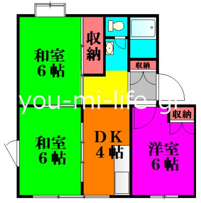 アメニティ桜川 206号室 間取り