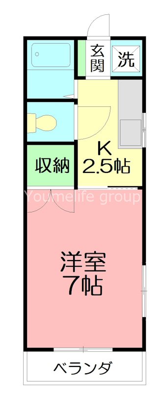 ベルハイツ鶴巻 201号室 間取り