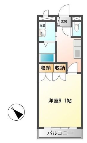 サムスィング成瀬 303号室 間取り