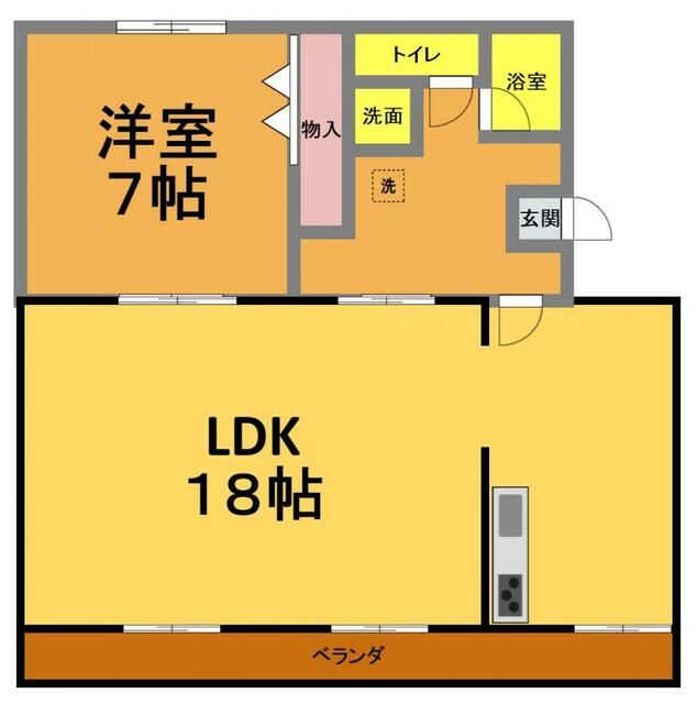 若宮ハイツ 403号室 間取り