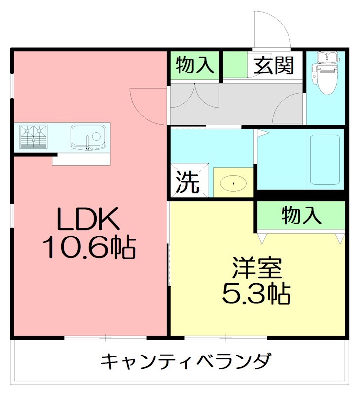 Bloom Garden 203号室 間取り