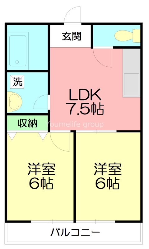 ブライティア二宮 201号室 間取り
