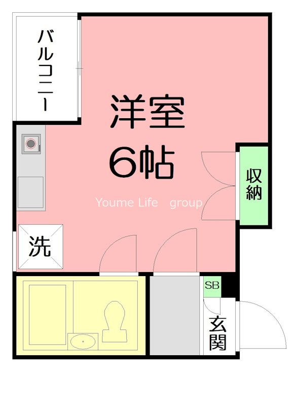 フォーティーンブロックス 303号室 間取り