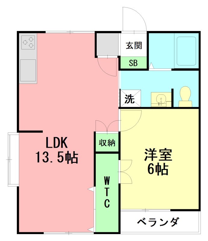 サンハイツICHIKAWA 105号室 間取り
