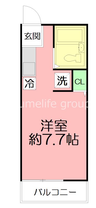 神明ハイツ 202号室 間取り