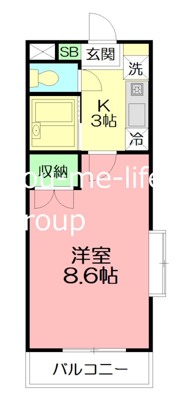 ヴィラ一番館 401号室 間取り