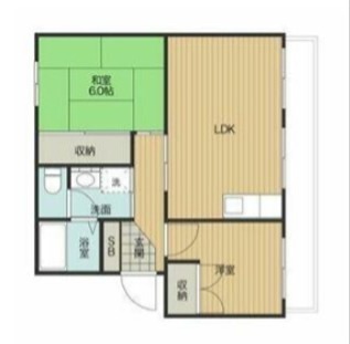 興津ハイツ 1-A号室 間取り