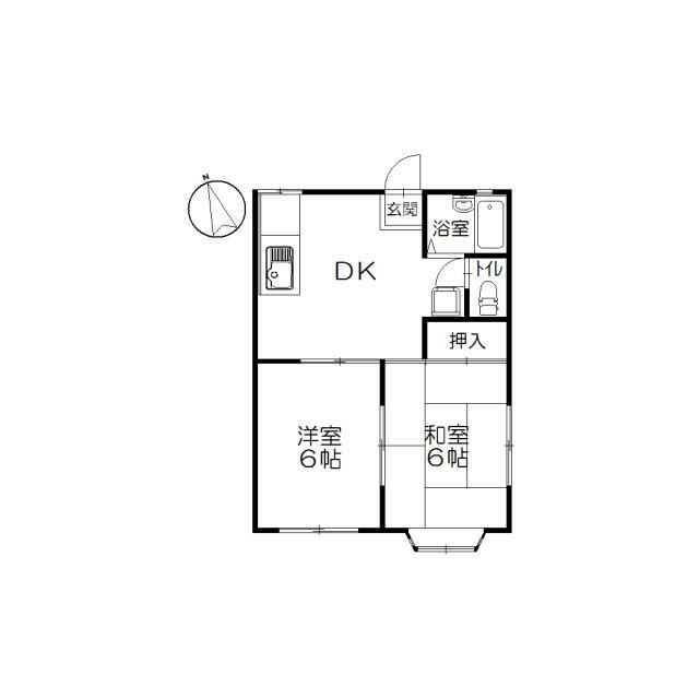 ハイツマルマＡ 102号室 間取り