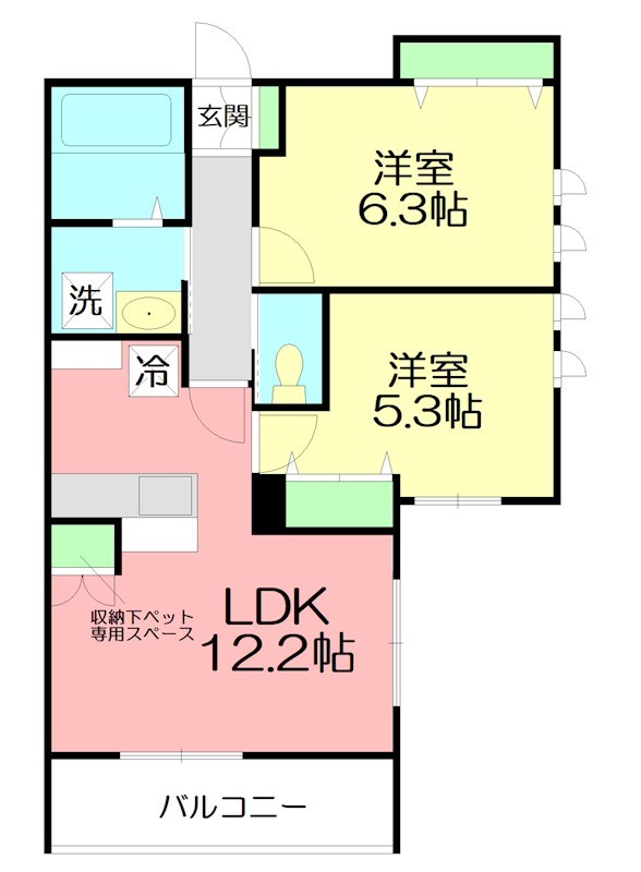 モンテベルデ 201号室 間取り