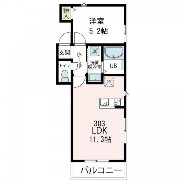 エターナル湘南 303号室 間取り