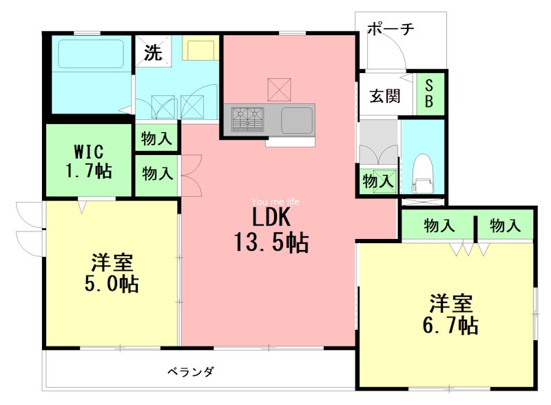 ランドマーク逗子Ⅲ 101号室 間取り