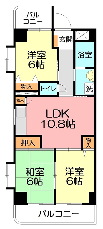 コルビュジェ湘南台 間取り図