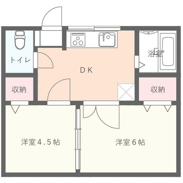 みどりコーポ 102号室 間取り