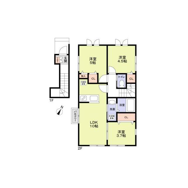 サンドエル 201号室 間取り