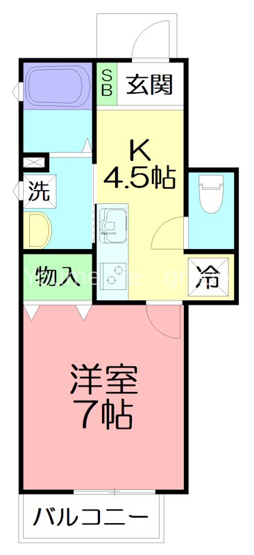 東海岸南ヒルズ C号室 間取り