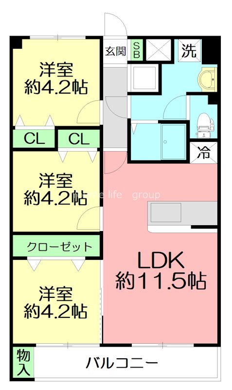 平塚グリーンハイム 204号室 間取り