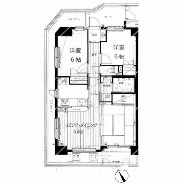 ダイアパレス藤沢本町 601号室 間取り