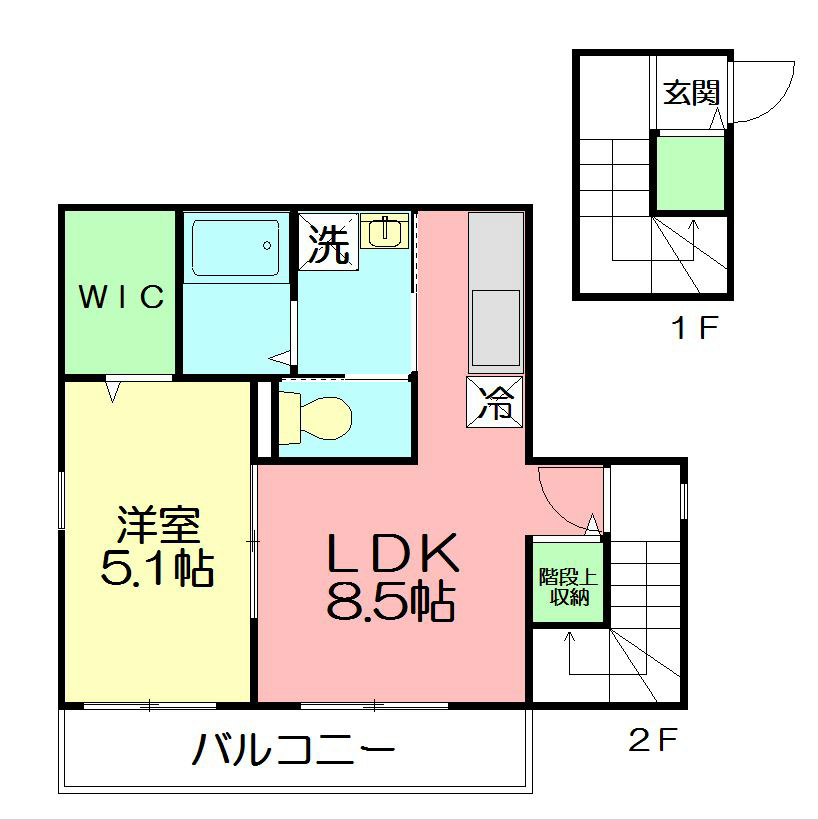 サンフローラ 201号室 間取り