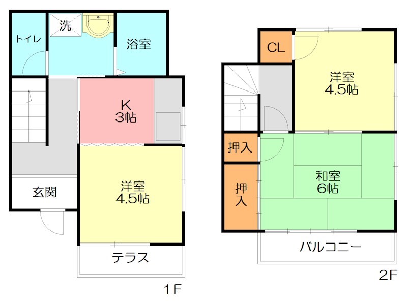 岡本テラス 2号室 間取り