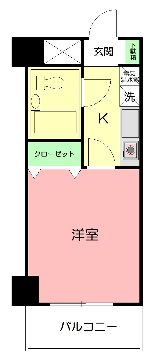 クリオ愛甲石田壱番館 507号室 間取り