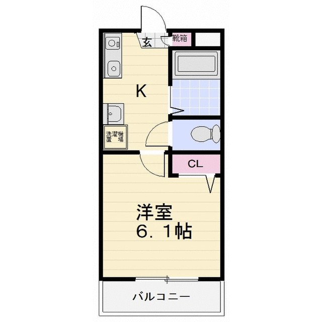 ル・シエル砂押橋 203号室 間取り