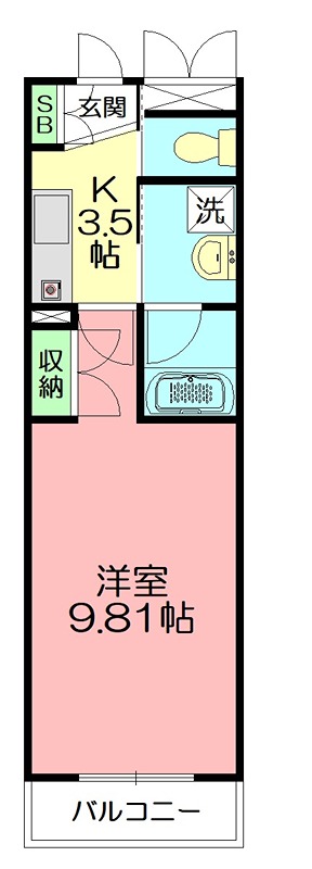 クリスティア 305号室 間取り