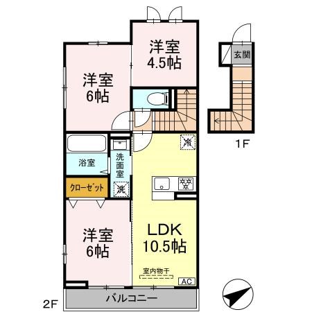 Villa Luminous Shonandai 206号室 間取り