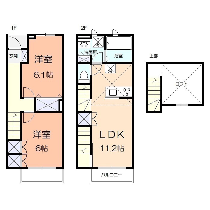 アメニティー厚木市温水新築アパート 間取り図