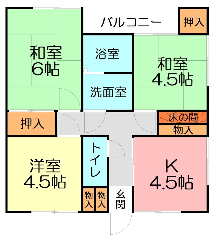 杉山ハイツC棟 C-7号室 間取り