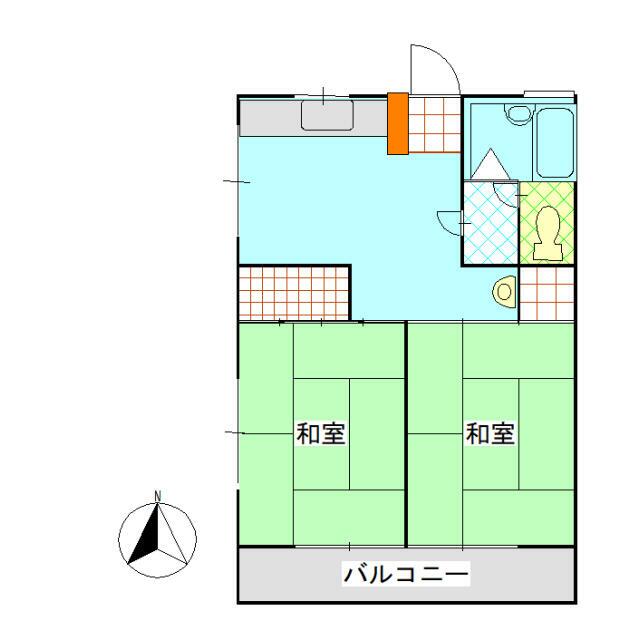 サニーハイツ 203号室 間取り