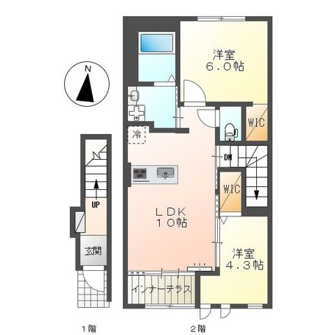 Ｍｉｎｅｔｔｅ（ミネット） 203号室 間取り