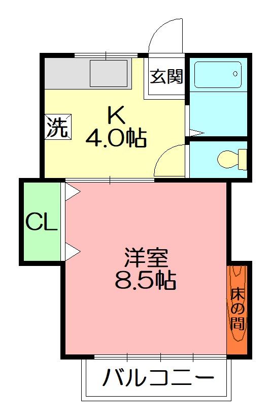 メイプルハイム 202号室 間取り