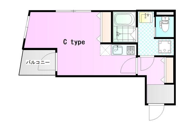 Ｆｉｏｒｅ　Ｃａｓａ・Ｆｕｊｉｓａｗａ 303号室 間取り
