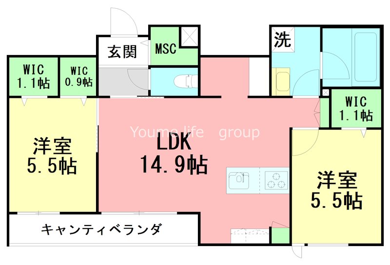 Villa Shonan 202号室 間取り