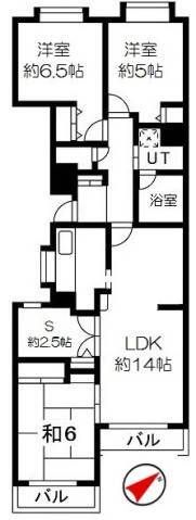 クリオ鎌倉笛田 504号室 間取り