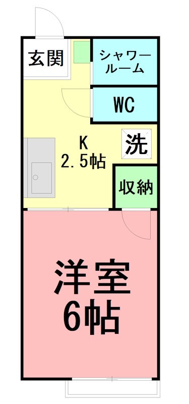 シティハイムベルＢ 207号室 間取り