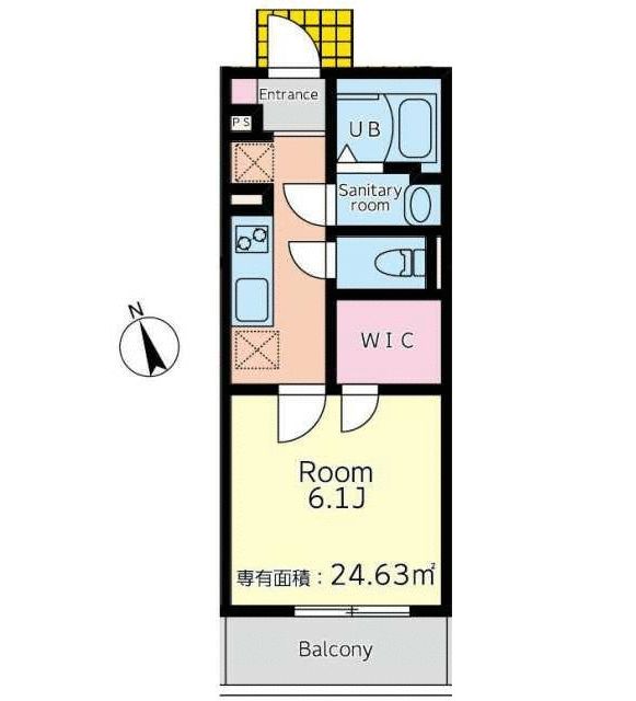 レモングラン 102号室 間取り
