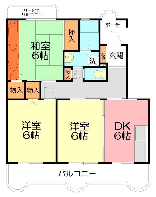 第５メゾン星崎 402号室 間取り