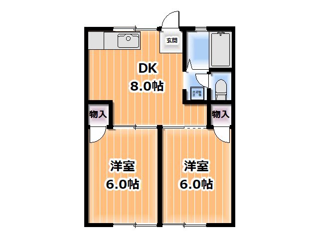 平沢ハイツ 103号室 間取り
