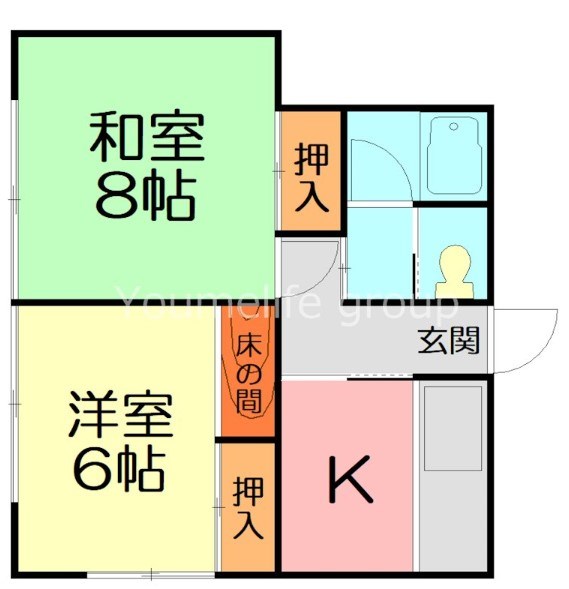 風間荘 201号室 間取り