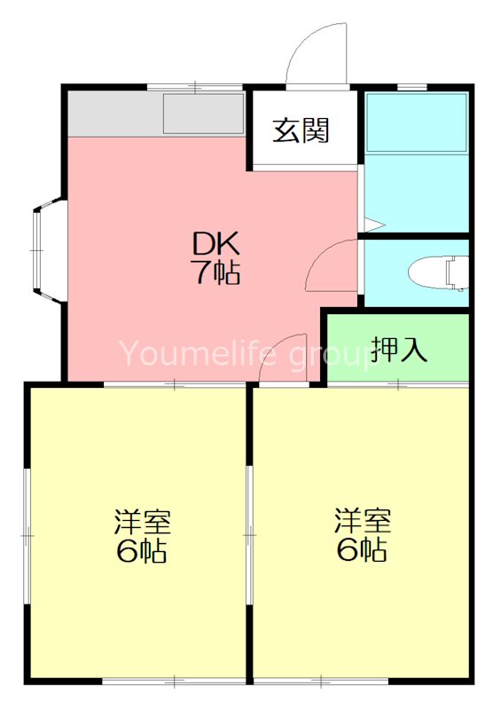 清水ハイツ 202号室 間取り
