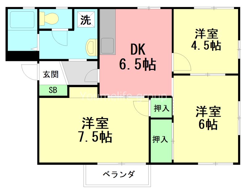 メゾンサンライトF 202号室 間取り
